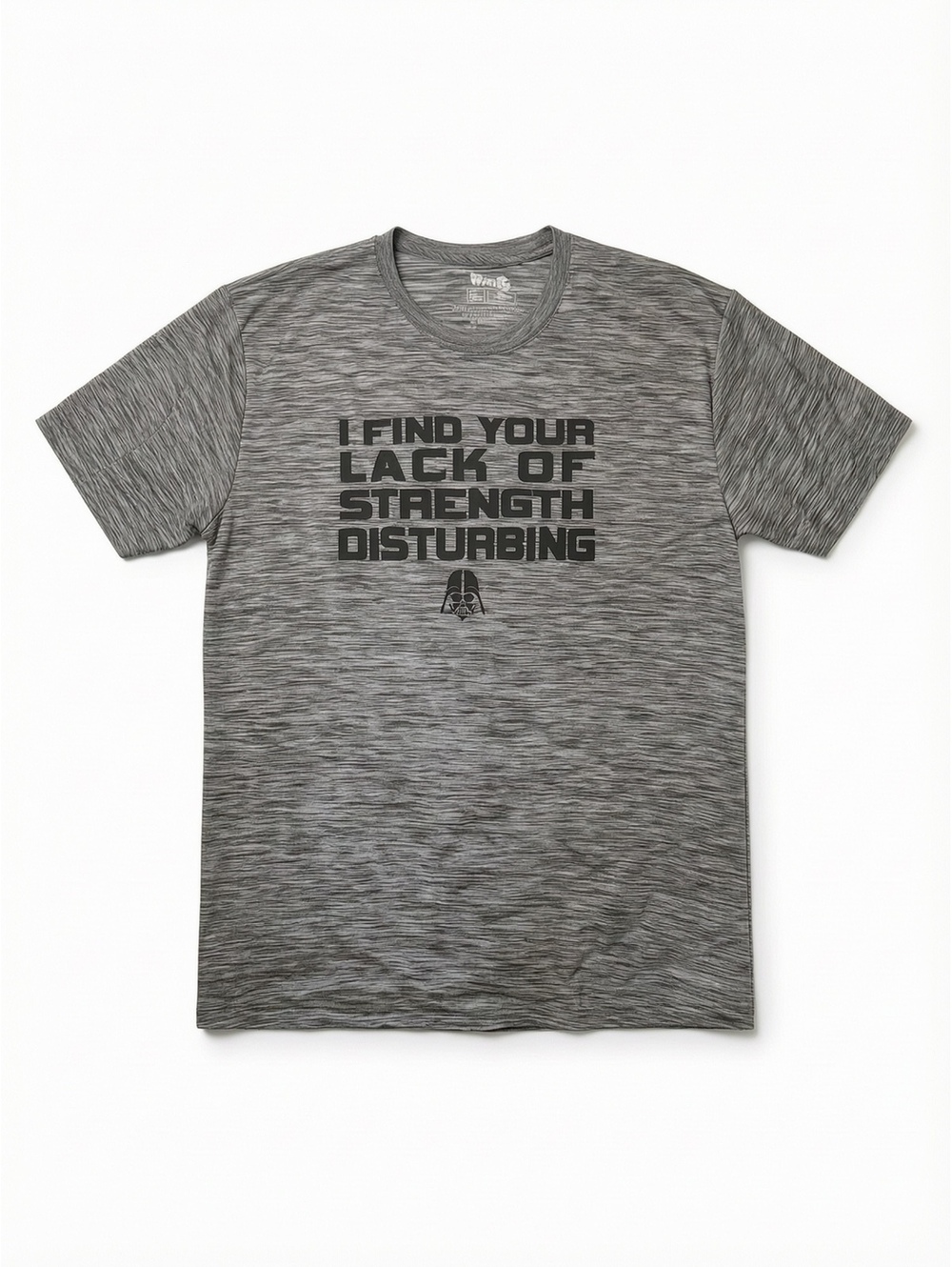 Star Wars Darth Vader Lack of Strength Disturbing Men’s 2XL Gray Performance Tee